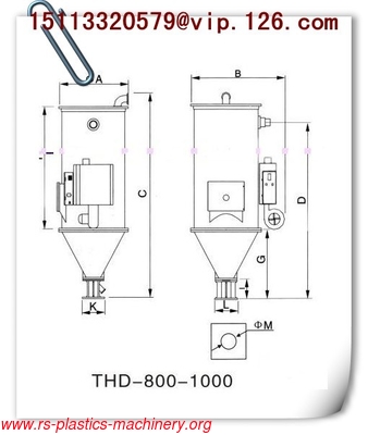 plastic PE,PP,PVC,ABS resin,granules,pellets hopper dryer for sale/ plastics hopper dryers