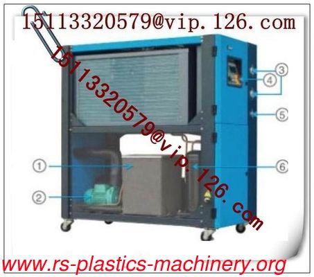 Blue Modular Air Cooled WaterChiller/ air cooled water chiller for industry machine cooling with fan