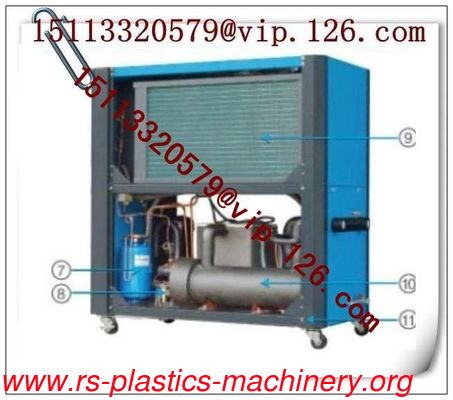Blue Modular Air Cooled WaterChiller/ air cooled water chiller for industry machine cooling with fan