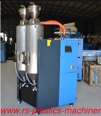 China good quality 3 in 1 plastic Raw material dehumidifier dryer supplier one dehu with two kinds of material hoppers for two injections help User save cost lot