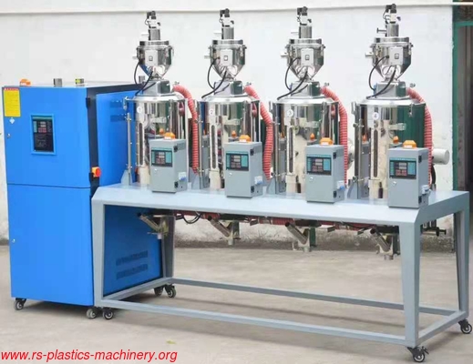 China high performance  multipls stage conveying 3 in 1  dehumidify dryer Supplier one dehu with four hoppers cost save