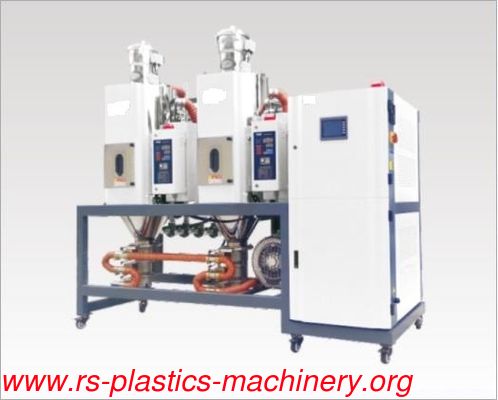 Hot sale Three stage material dehumidifier dryer manufacturer 1 dehumidifier with two silo hoppers for different plastics drying good price