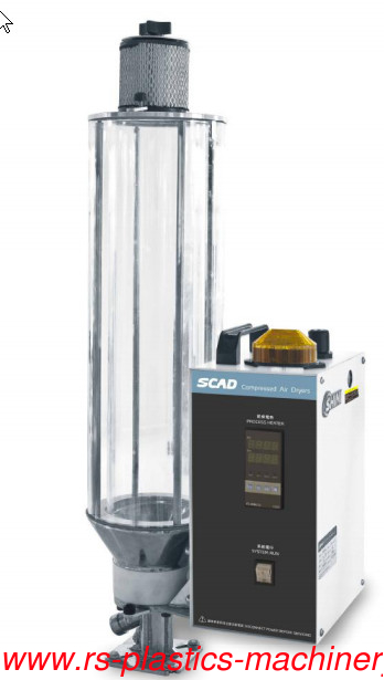 China Glass hopper Good quality CE certified Compressed Air dryer capacity 3U for plastic line Best price to Korea