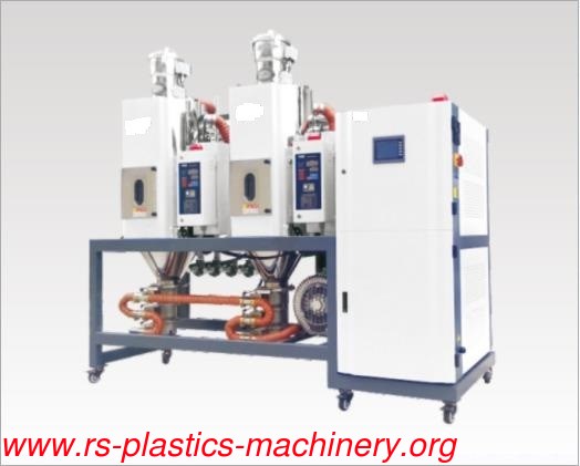 Hot sale Three stage material dehumidifier dryer manufacturer 1 dehumidifier with two silo hoppers for different plastics drying good price