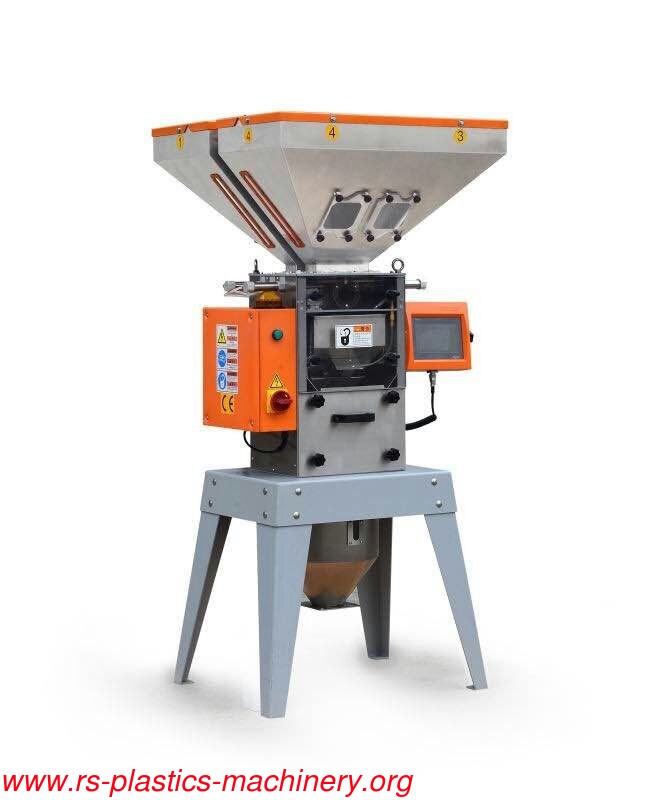 Hot sale Orange colour good quality smart automatic gravimetric blender supplier material & colour  weight type mixer high precision mixer for extruder factory price to worldwide