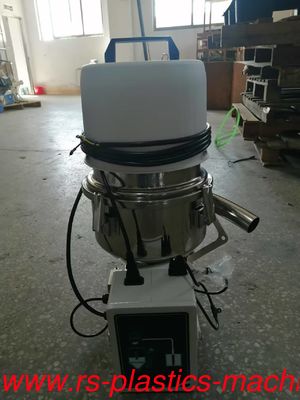 Cargador automático independiente blanco/Cargador de tolva de vacío de acero inoxidable/Cargador de material 300G fabricante 7.5L potencia 1.1KW para alimentación de materia prima, buena calidad, precio de fábrica, se busca agente en Alemania
